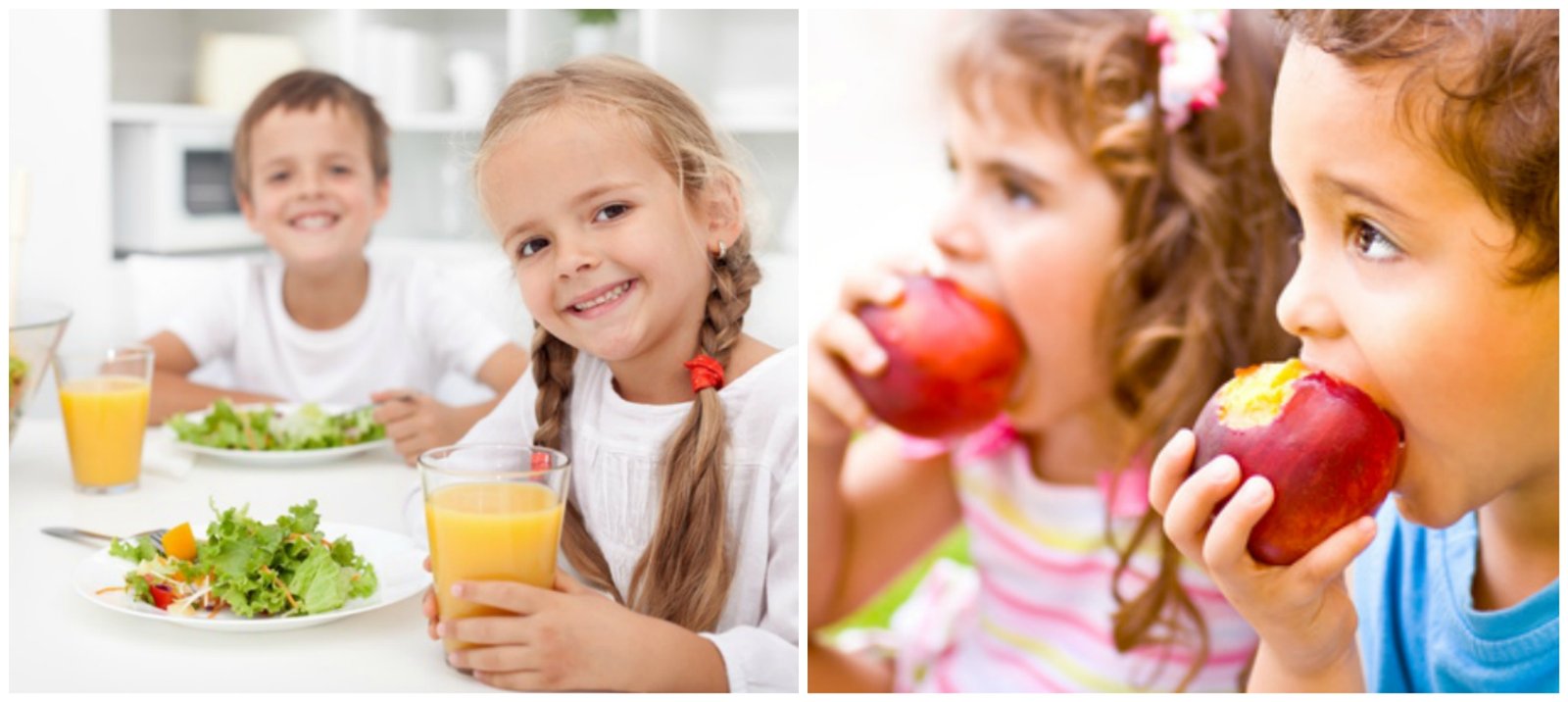 children eating healthy