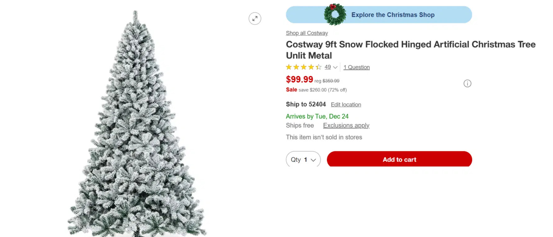 Target - Christmas Trees on Clearance