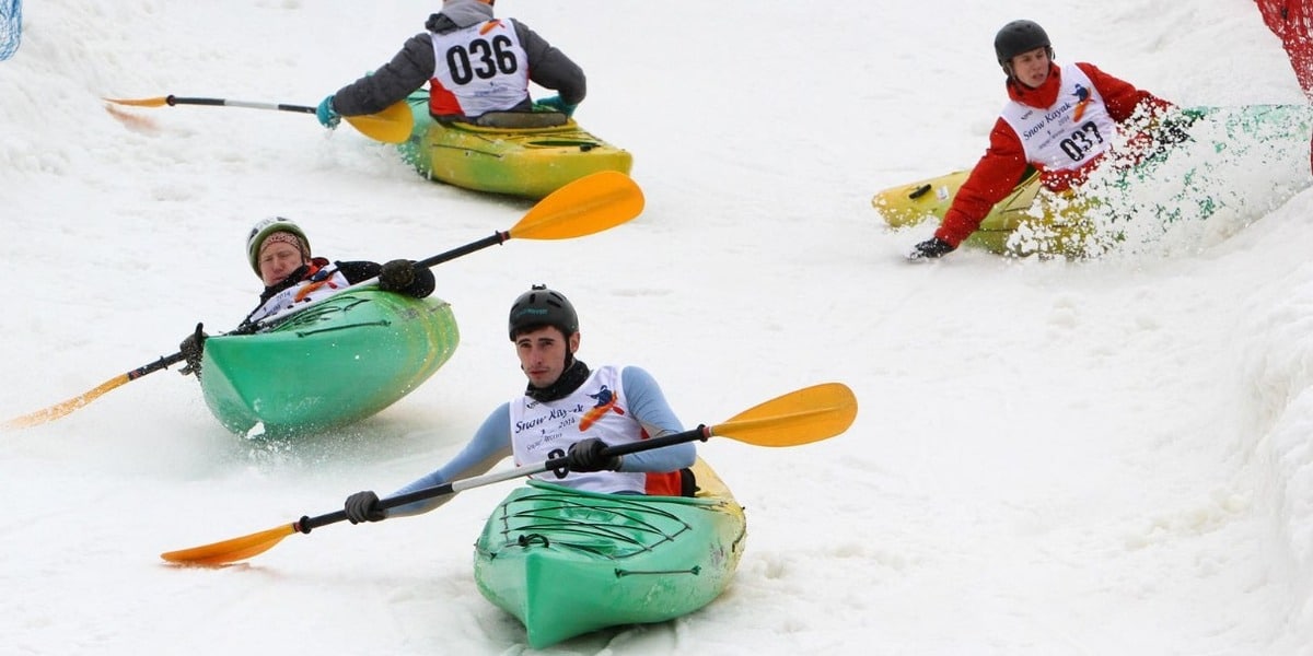 Snow Kayaking